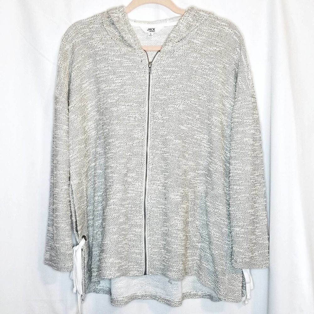 Jack by BB Dakota Gray Marled Zip Front Hoodie Jacket